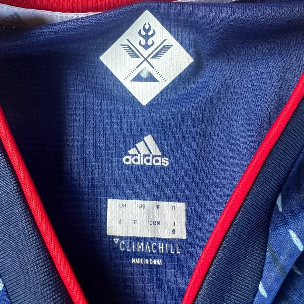 Adidas Soccer Jersey Men Medium Blue Excellent 2018 Japan Kubo 27 CV5640